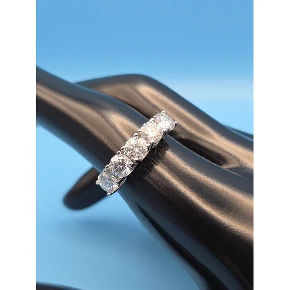 2.5 Ct Moissanite 925 Sterling Silver Ring Size 8 GRA Certificate Of Auth‎ #0247
